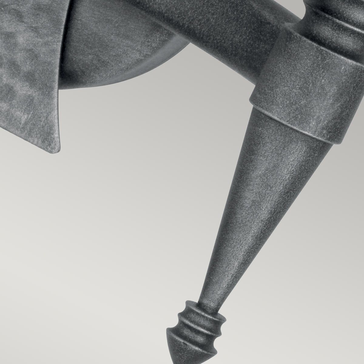 Saxon 2 Light Wall Light - Black/Silver - Comet Lighting