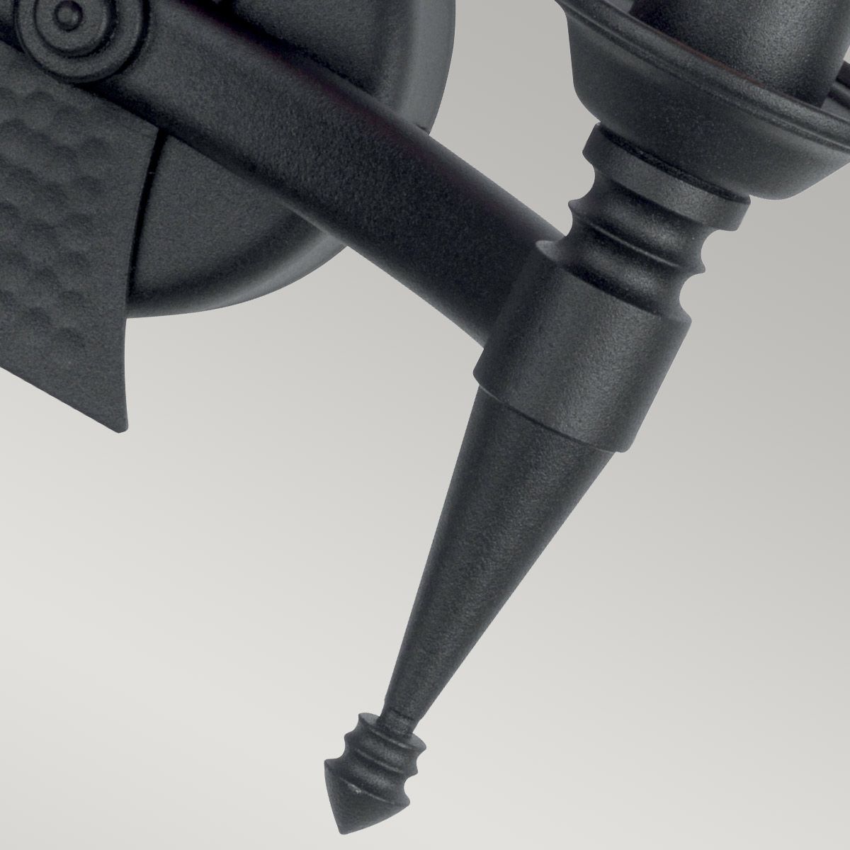 Saxon 2 Light Wall Light - Black - Comet Lighting