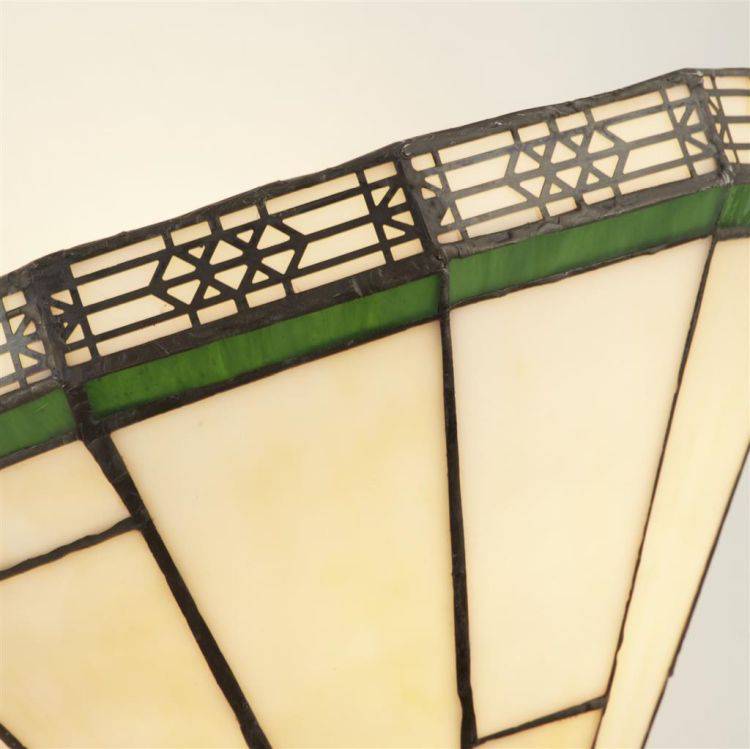 New York Wall Light- Brass & Tiffany Stained Glass - Comet Lighting