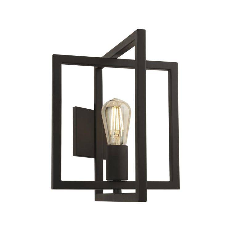 Plaza Adjustable Wall Light - Matt Black Metal - Comet Lighting