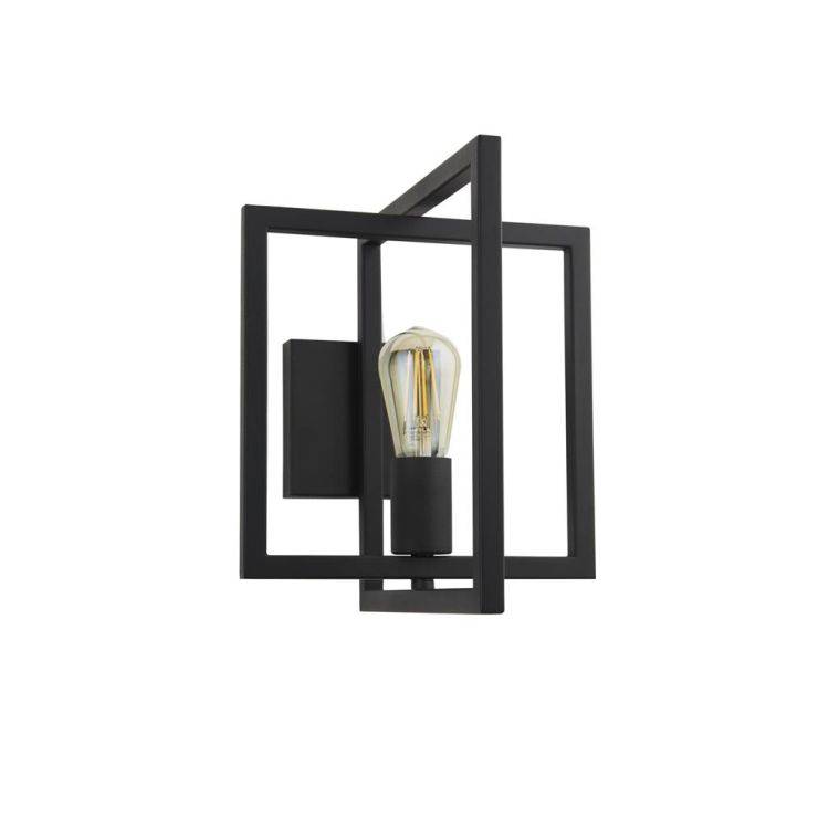 Plaza Adjustable Wall Light - Matt Black Metal - Comet Lighting