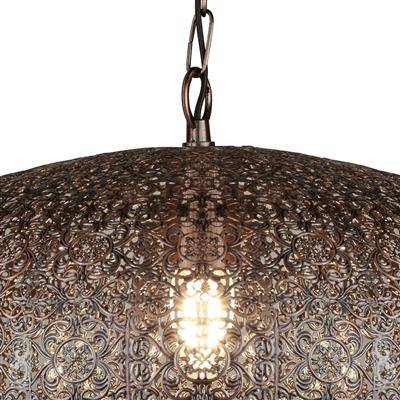 Searchlight 1 Light Moroccan Pendant Copper - Comet Lighting