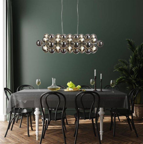 Searchlight Berry 25Lt Ceiling Pendant - Chrome & Smoke Glass - Comet Lighting