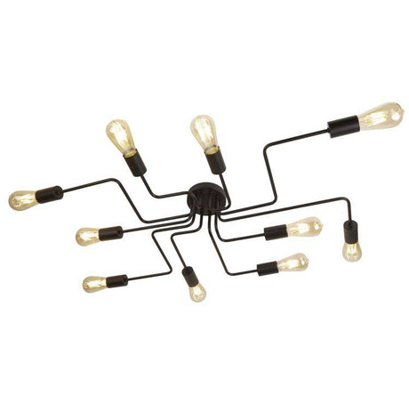 Searchlight Circuit 10Lt Ceiling Flush| Matt Black - Comet Lighting
