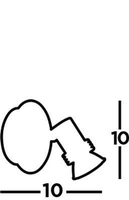 Searchlight Decco 1lt Spotlight - Satin Silver - Comet Lighting