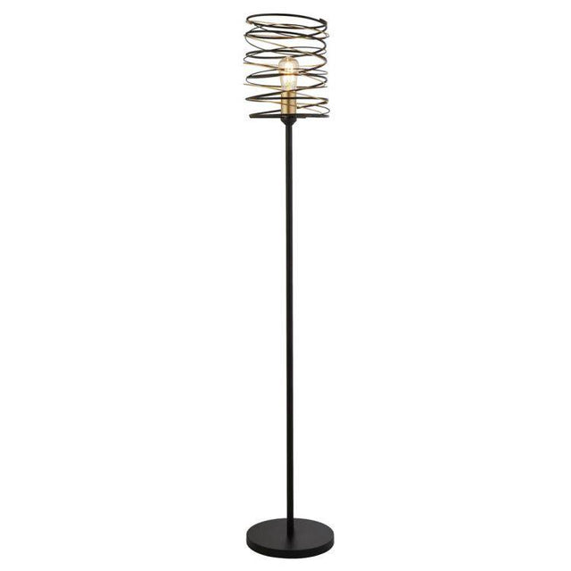 Searchlight Spring Floor Lamp - Black & Gold - Comet Lighting