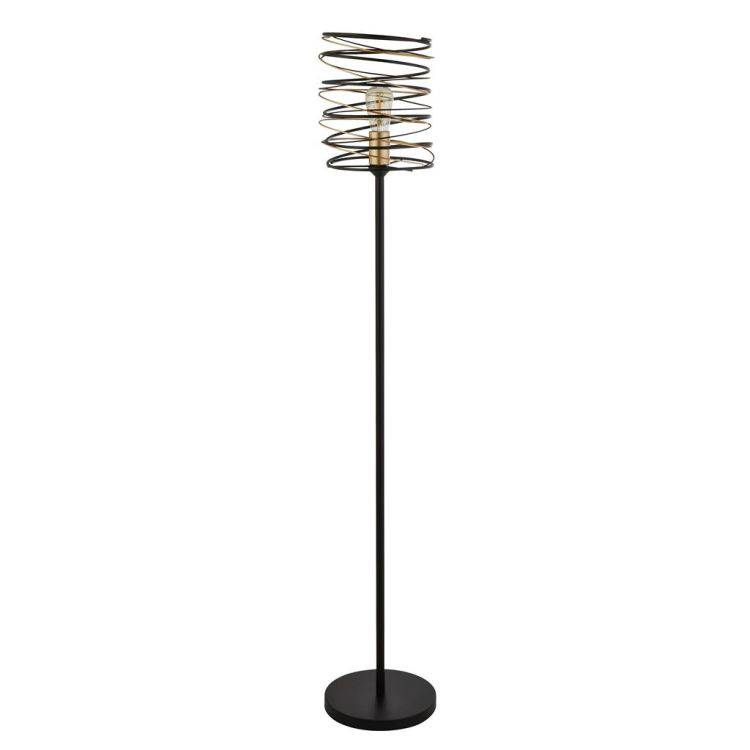 Searchlight Spring Floor Lamp - Black & Gold - Comet Lighting