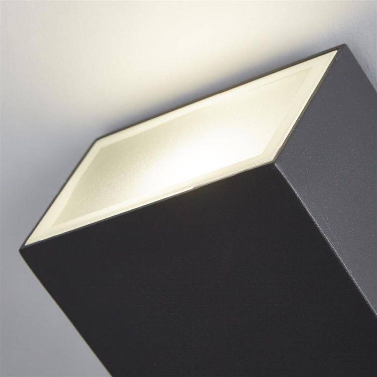 Searchlight Stirling LED Outdoor Wall Light -Die Cast Grey Aluminium - Comet Lighting