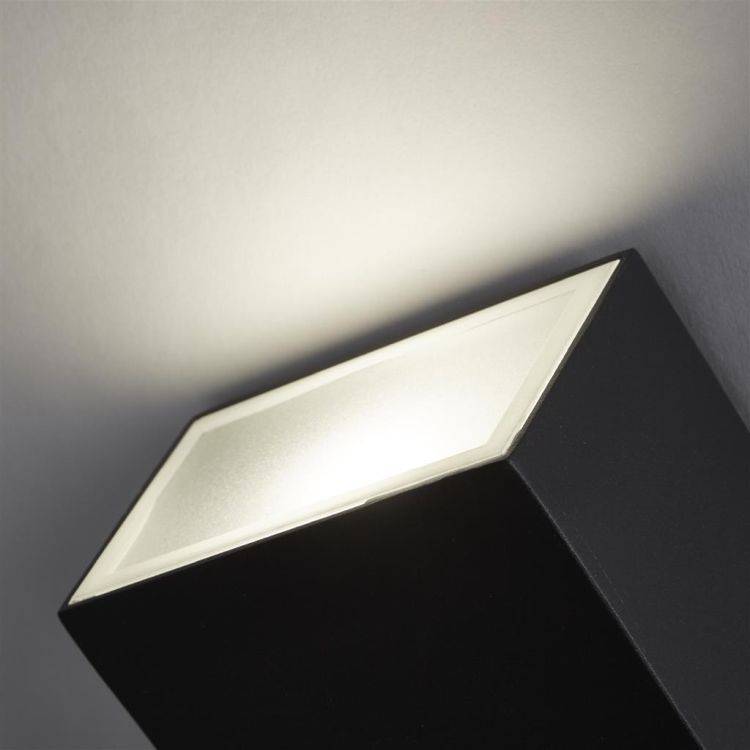 Searchlight Stirling LED Outdoor Wall Light -Die Cast Grey Aluminium - Comet Lighting