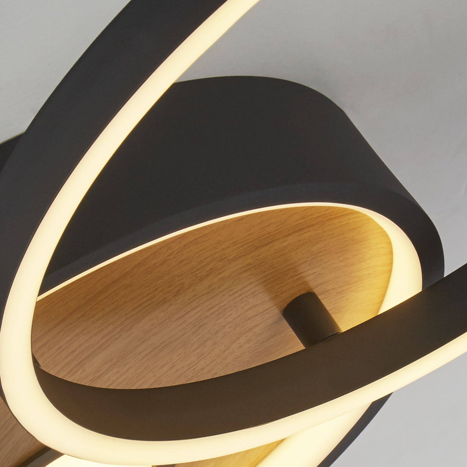 Curio Flush - Black Metal & Wood - Comet Lighting