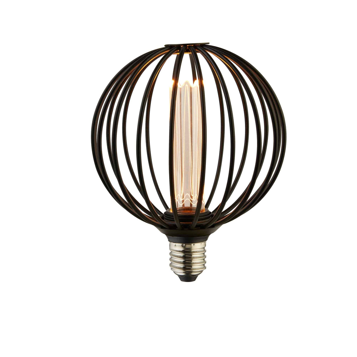 Globe Lamp - Black Metal - Comet Lighting