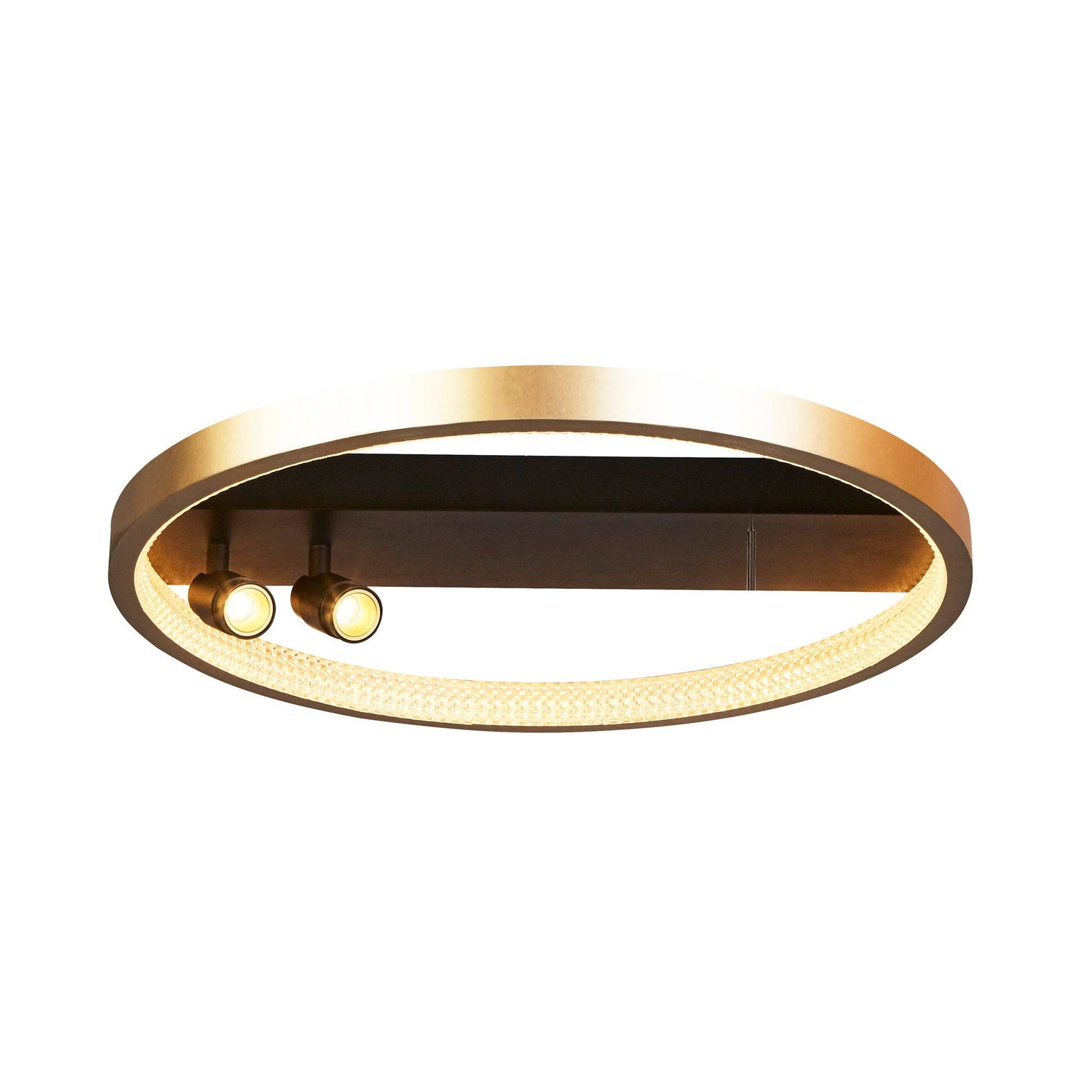 Grace Flush - Black & Gold Metal - Comet Lighting