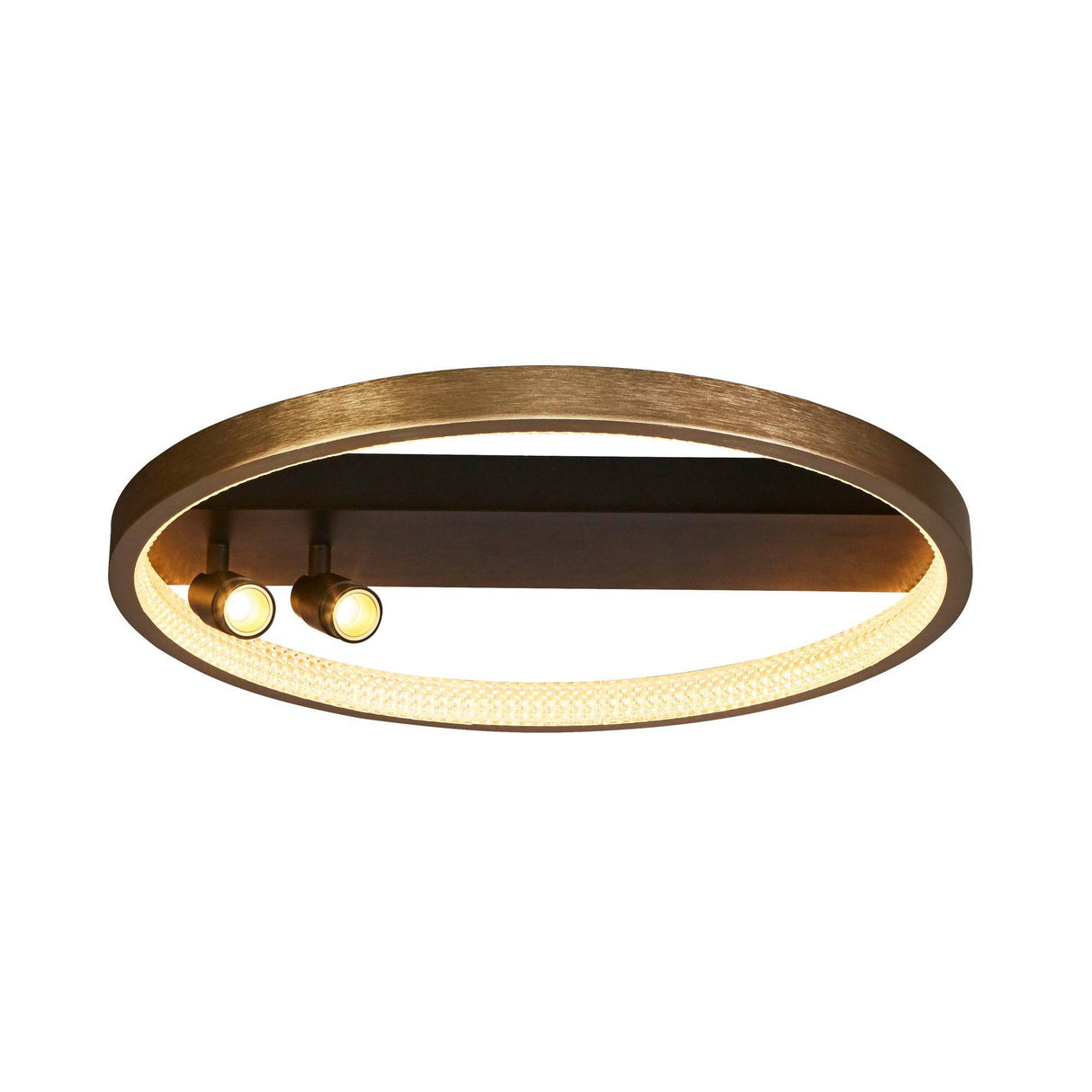 Grace Flush - Black & Gold Metal - Comet Lighting