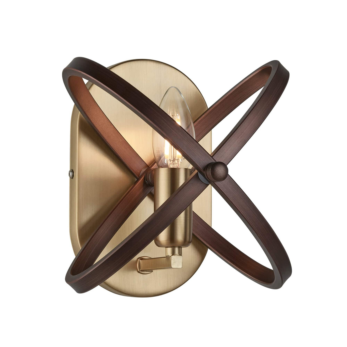 Hoopla Wall Light - Bronze & Brown Metal - Comet Lighting