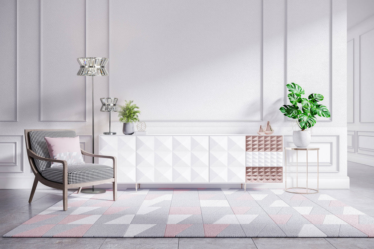 Uptown 2Lt Table Lamp - Chrome Metal & Clear Crystal - Comet Lighting