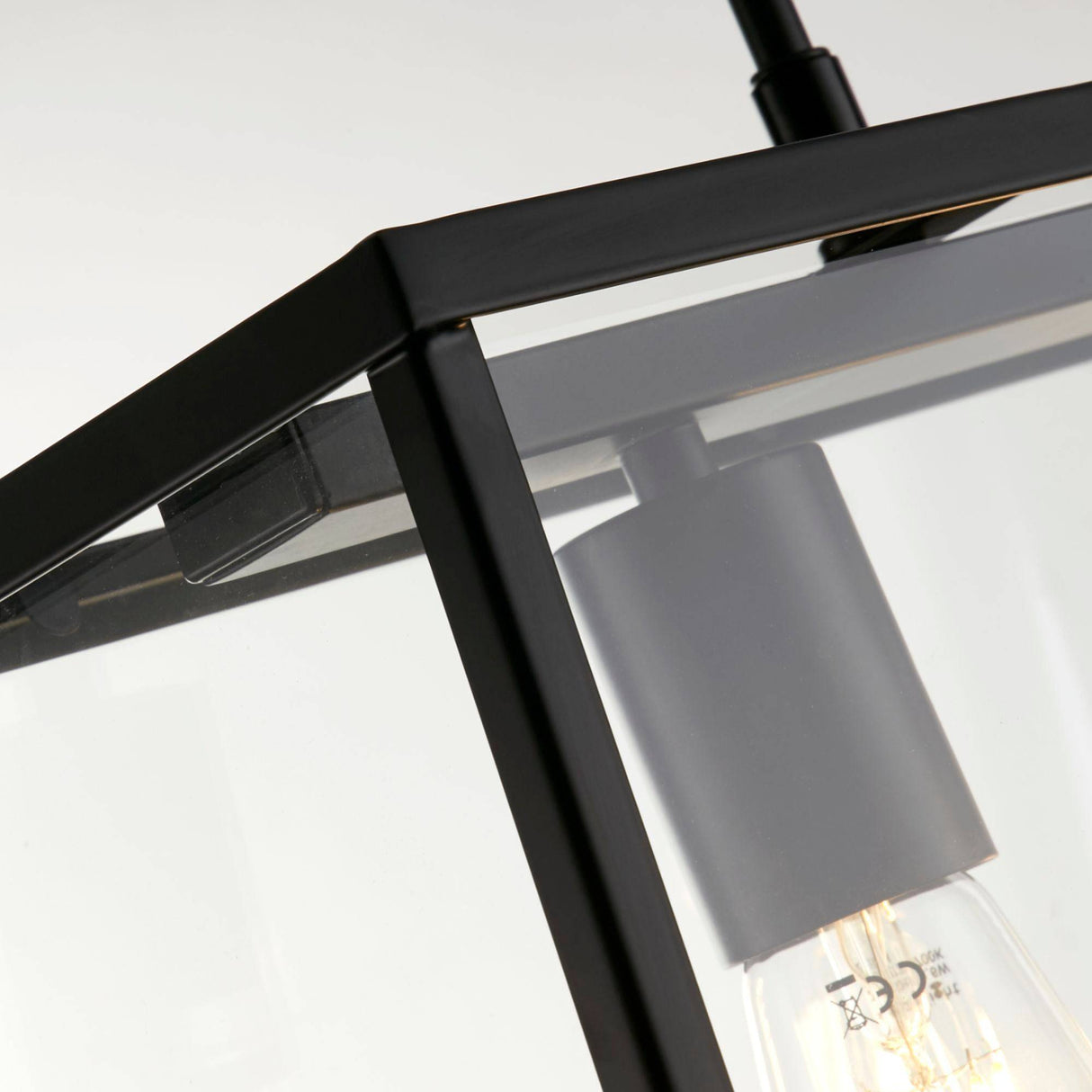 Voyager 3Lt Bar Pendant - Black Metal & Glass - Comet Lighting