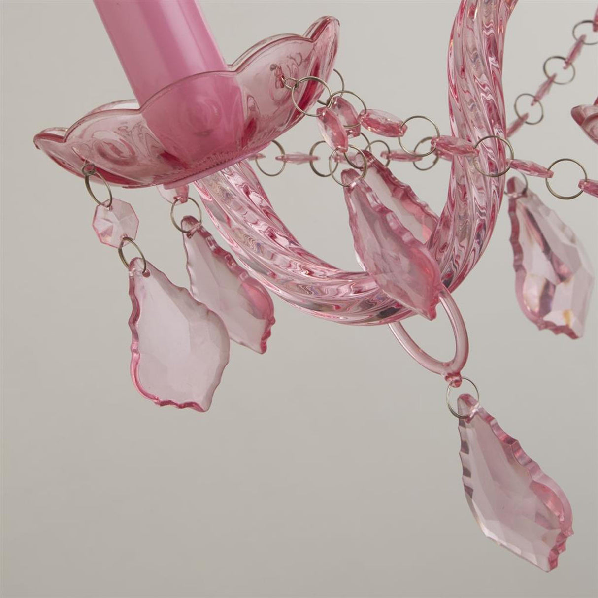 Kinder 3Lt Chandelier Pink - Comet Lighting