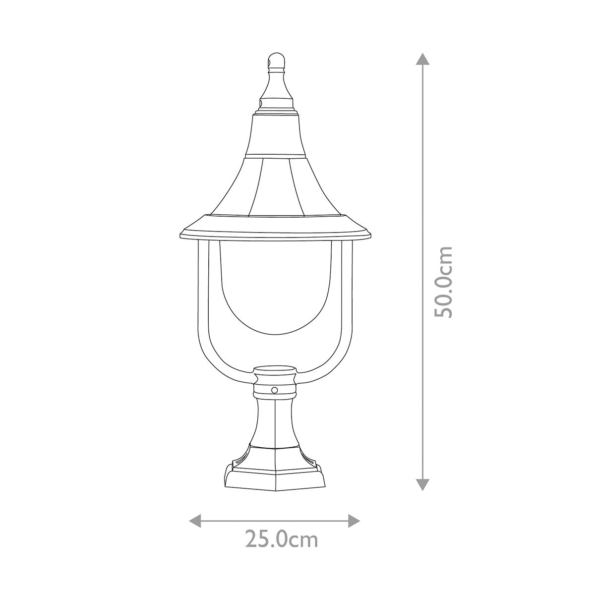 Shannon 1 Light Pedestal - Comet Lighting