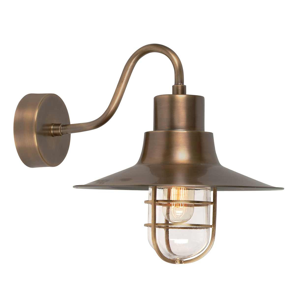 Sheldon Outdoor Wall Lantern Brass - Comet Lighting