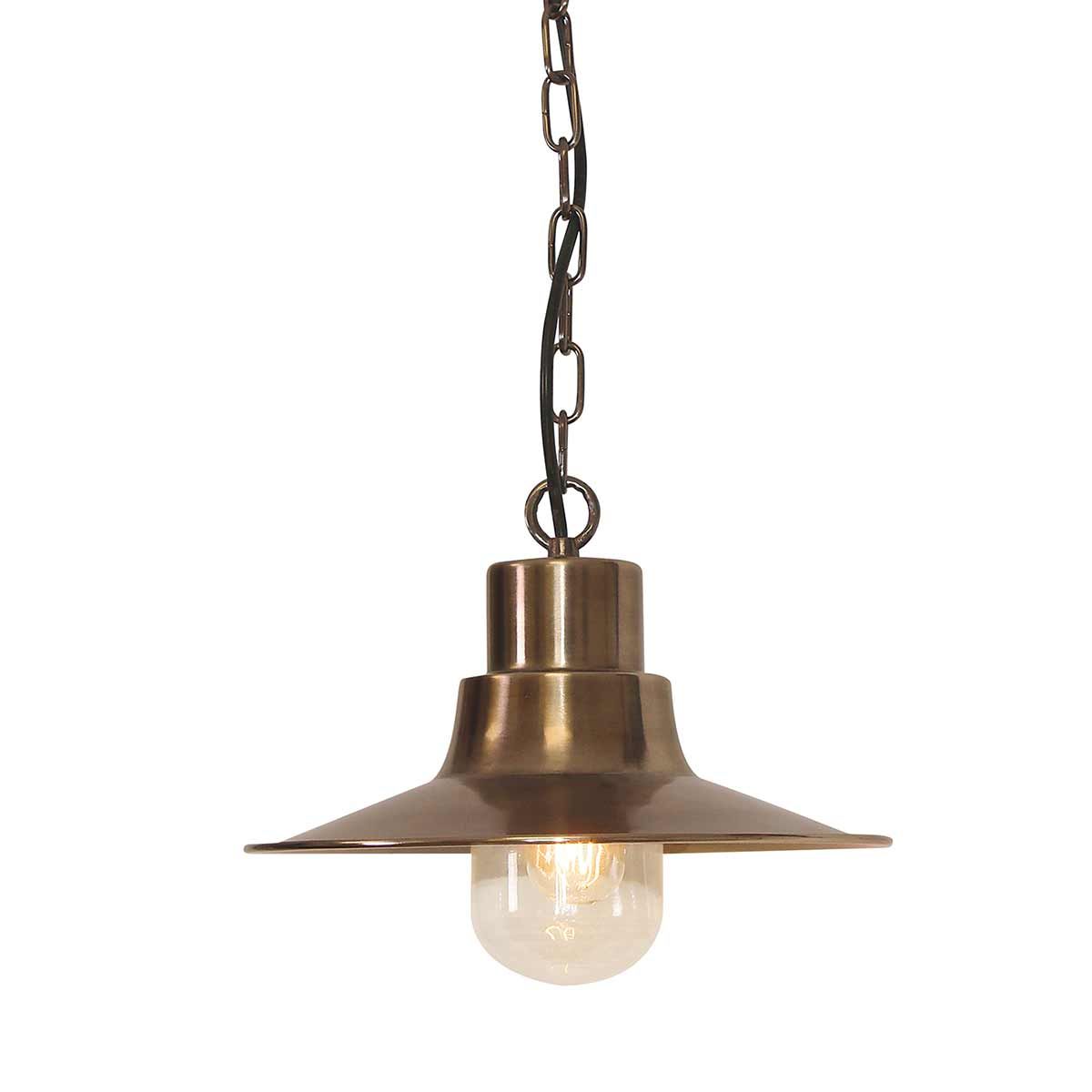 Sheldon 1 Light Chain Lantern - Aged Brass - Comet Lighting