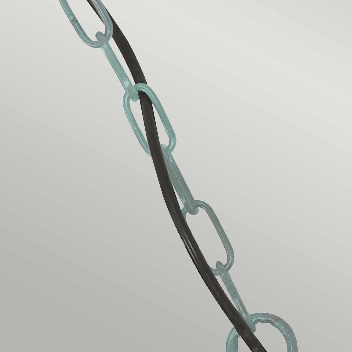 Sheldon 1 Light Chain Lantern - Verdigris - Comet Lighting