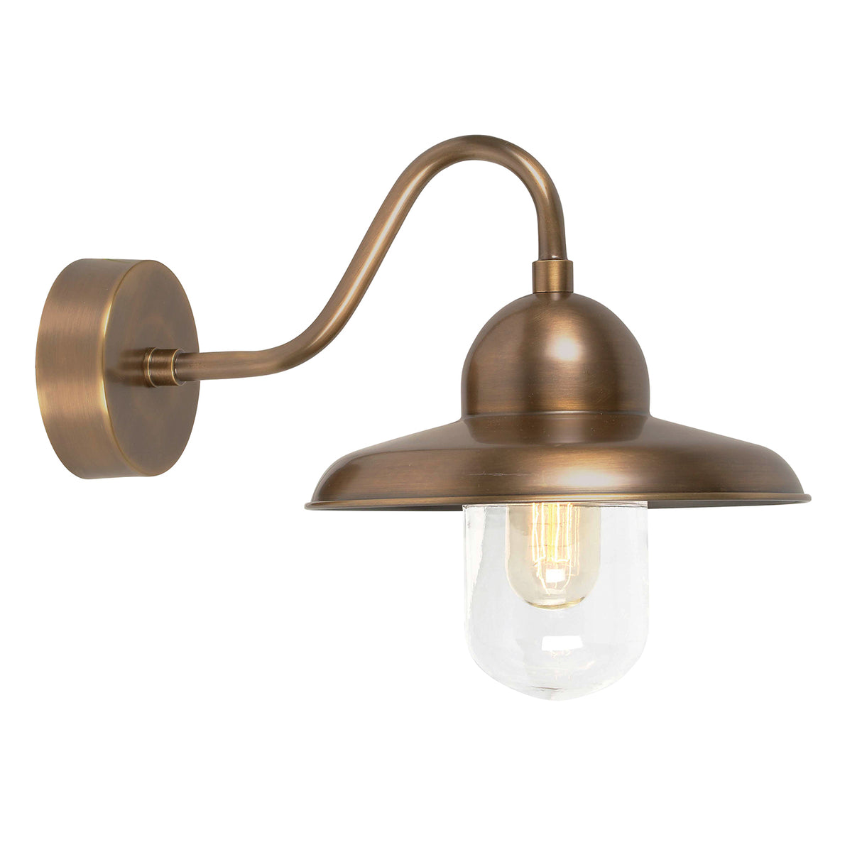Somerton Outdoor Wall Light Brass - Comet Lighting