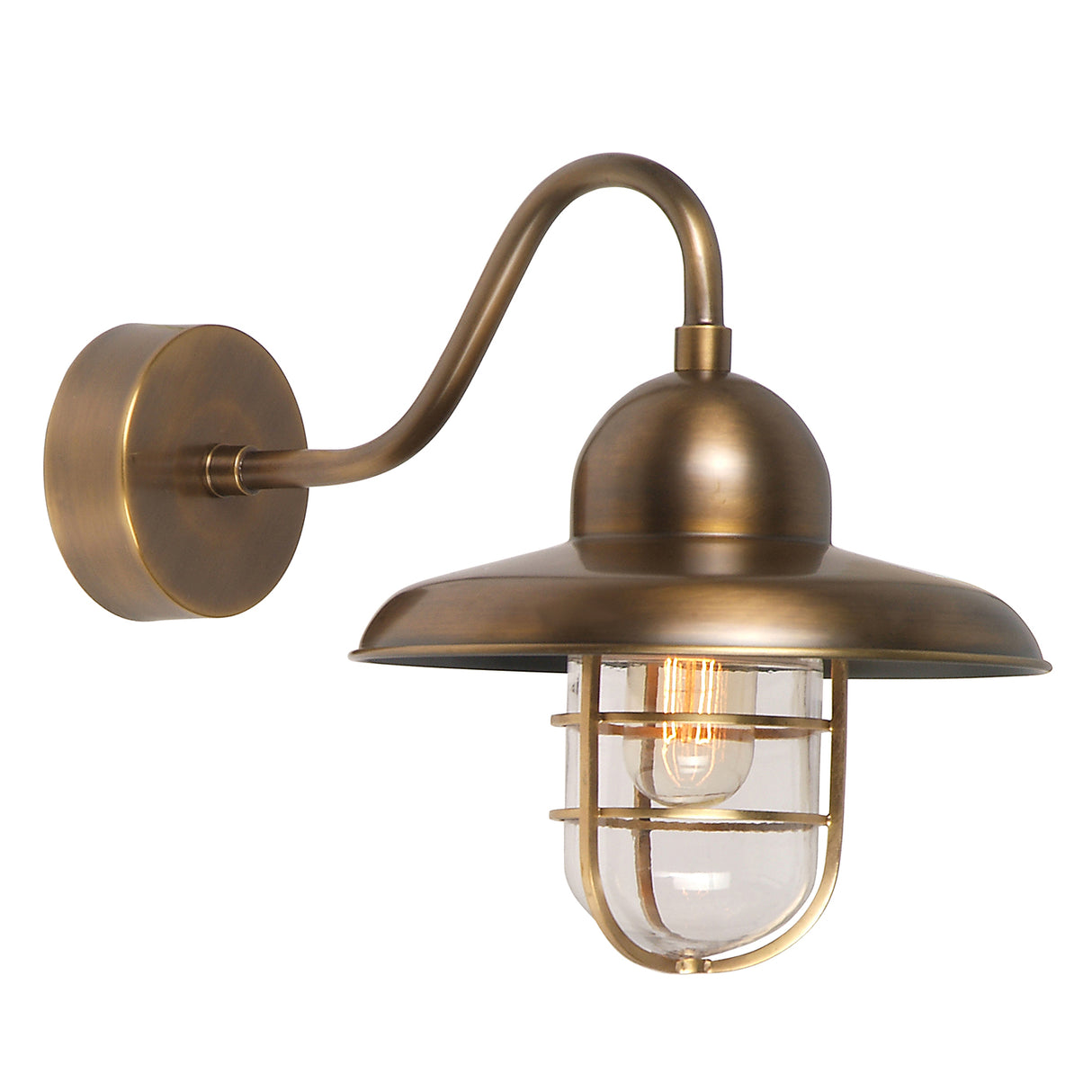 Somerton Outdoor Wall Light Brass - Comet Lighting