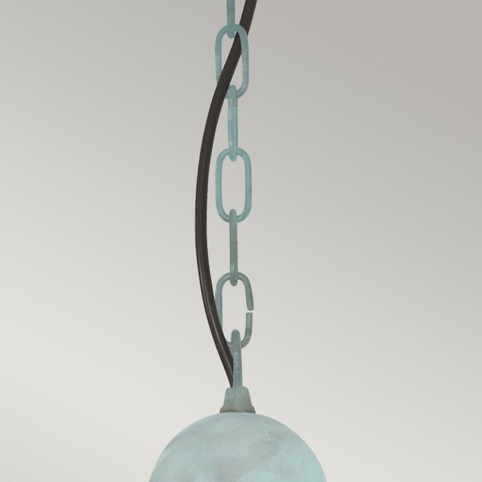 Somerton 1 Light Chain Lantern - Verdigris - Comet Lighting