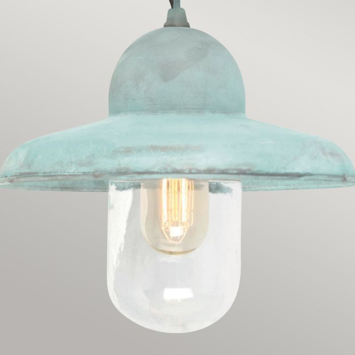 Somerton 1 Light Chain Lantern - Verdigris - Comet Lighting