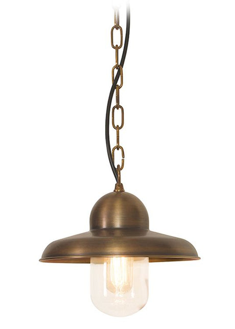 Somerton Outdoor Chain Lantern Brass