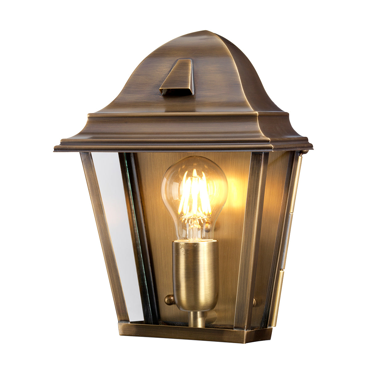 St James Outdoor Wall Lantern Brass - Comet Lighting