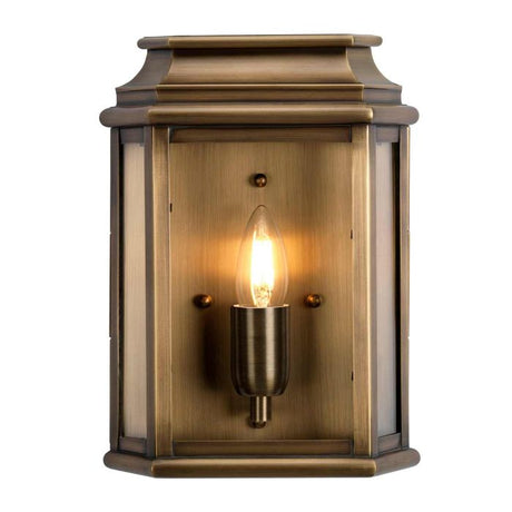 St Martins 1 Light Wall Lantern - Brass - Comet Lighting