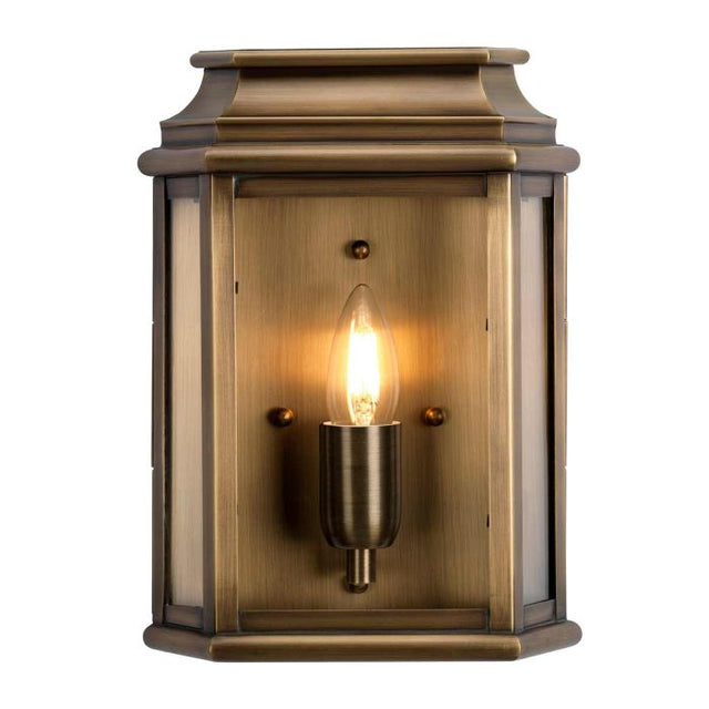 St Martins 1 Light Wall Lantern - Brass - Comet Lighting