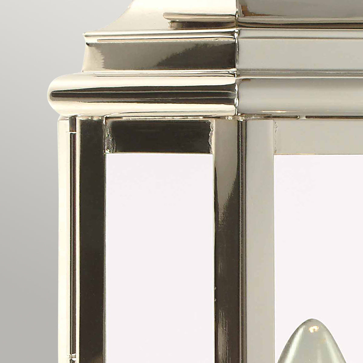 St Martins Outdoor Wall Lantern Polished Nickel - Comet Lighting