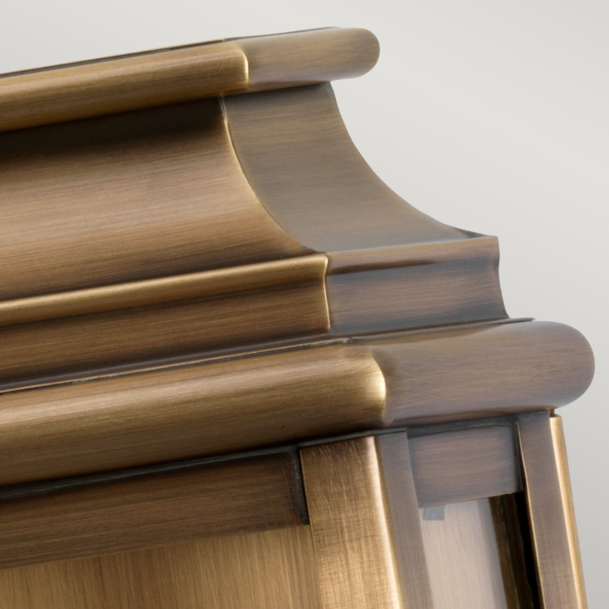 St Pauls Outdoor Flush Wall Lantern Brass - Comet Lighting