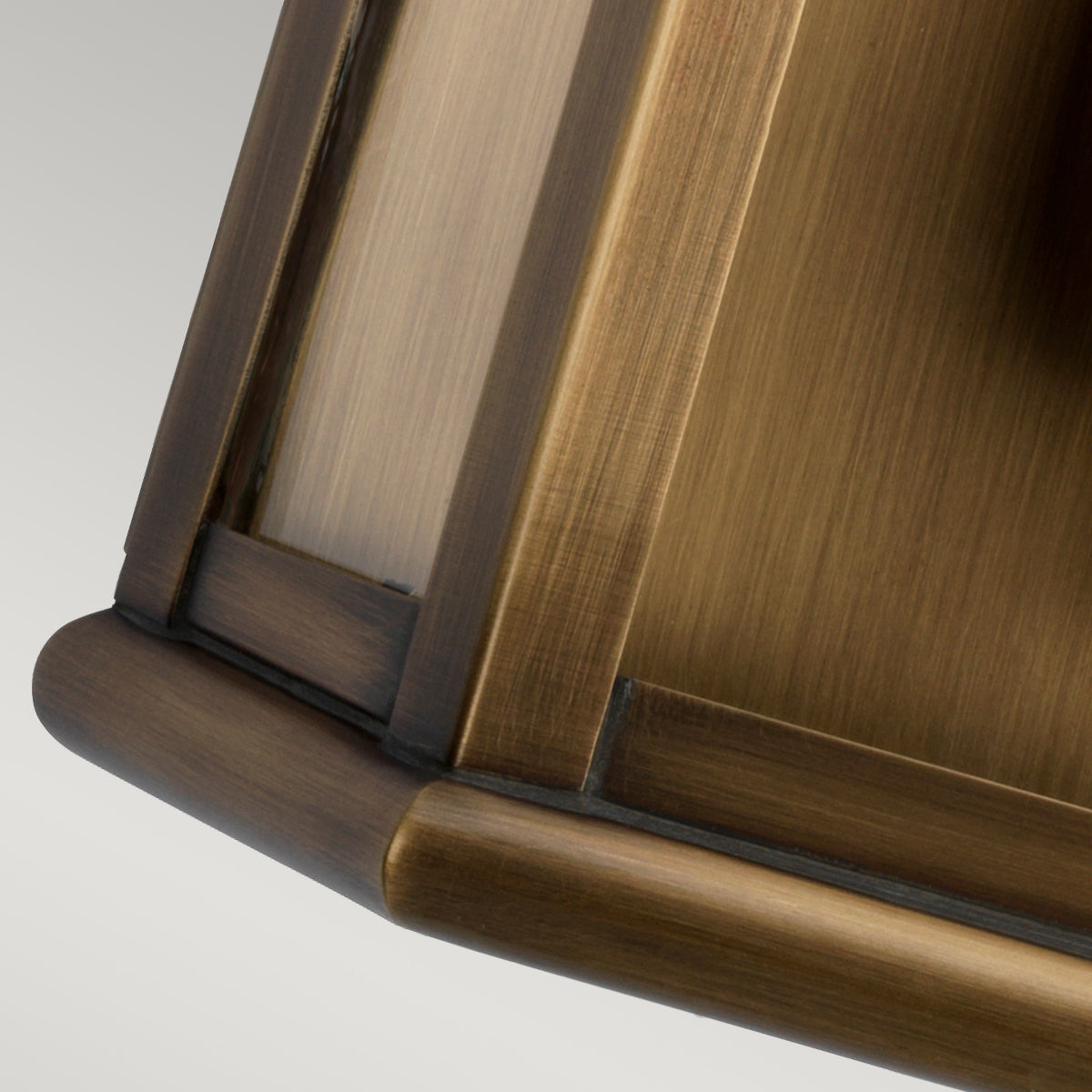 St Pauls Outdoor Flush Wall Lantern Brass - Comet Lighting