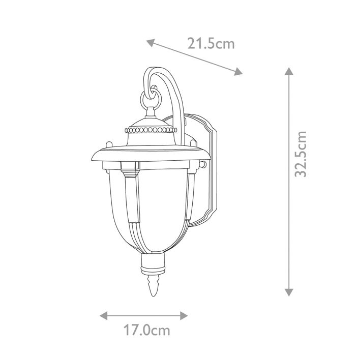 St Louis 1 Light Small Wall Lantern - Comet Lighting