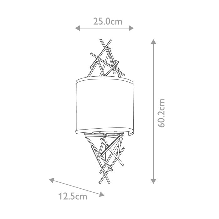 Taiko 2 Light Wall Light - Comet Lighting