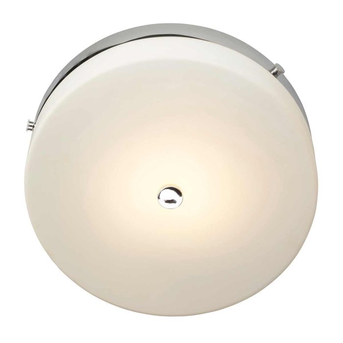 Tamar 1 Light Large Flush Light - Polished Chrome - Comet Lighting