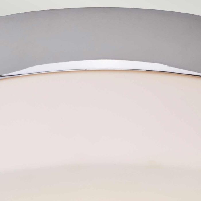 Tamar 1 Light Large Flush Light - Polished Chrome - Comet Lighting