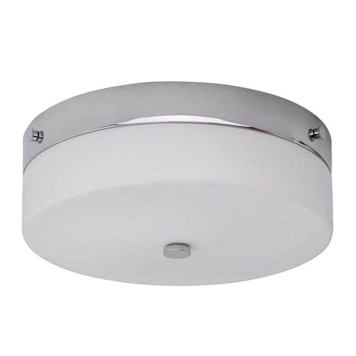 Tamar 1 Light Large Flush Light - Polished Chrome - Comet Lighting