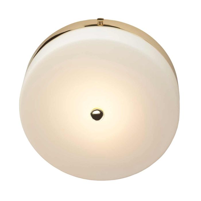 Tamar 1 Light Large Flush Light - Polished Gold - Comet Lighting