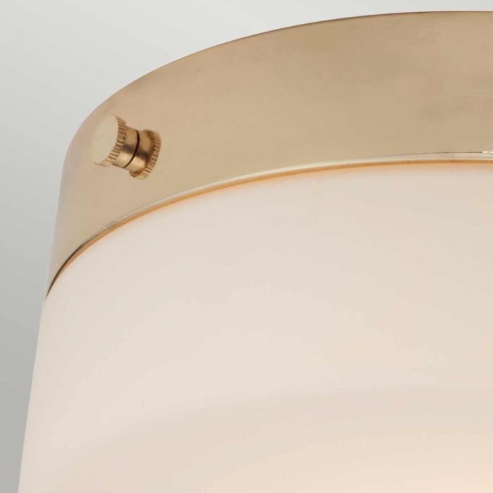Tamar 1 Light Large Flush Light - Polished Gold - Comet Lighting