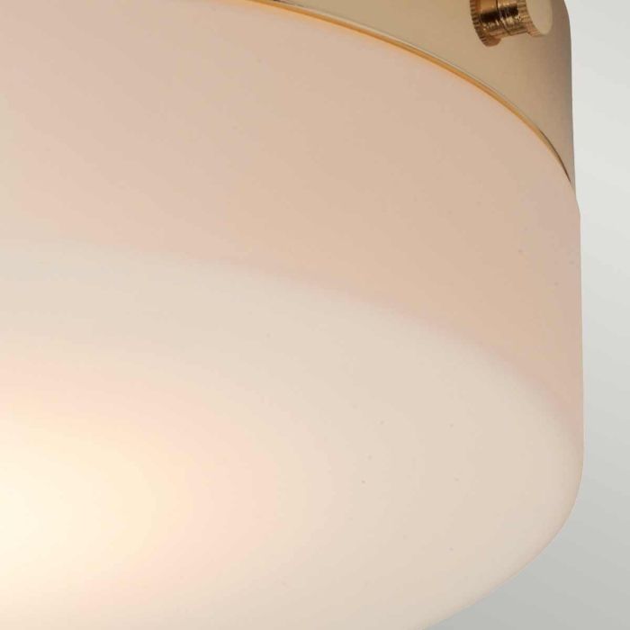 Tamar 1 Light Large Flush Light - Polished Gold - Comet Lighting