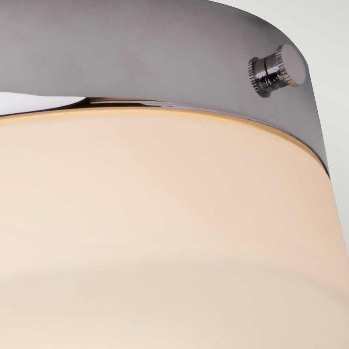 Tamar 1 Light Medium Flush Light - Polished Chrome - Comet Lighting