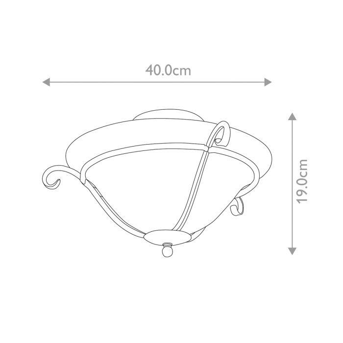 Torchiere 1 Light Flush Light - Comet Lighting