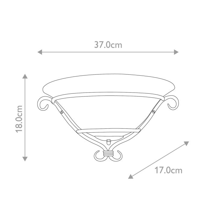 Torchiere 1 Light Wall Uplighter - Comet Lighting