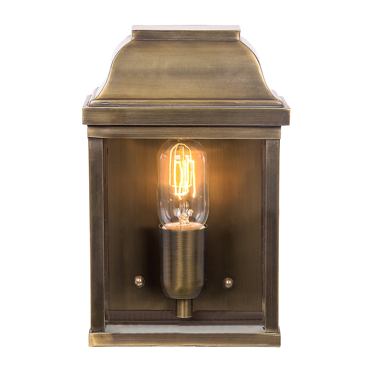Victoria Outdoor Wall Lantern Brass - Comet Lighting