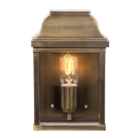Victoria 1 Light Wall Lantern - Brass - Comet Lighting