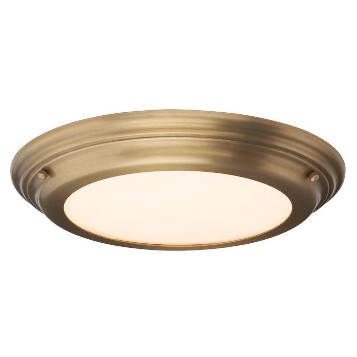 Welland 1 Light Flush Light - Aged Brass - Comet Lighting